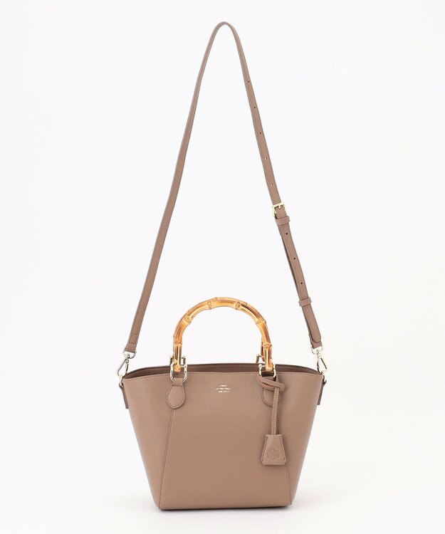 J.PRESS LADIES 【2way】バンブー バッグ モカ系