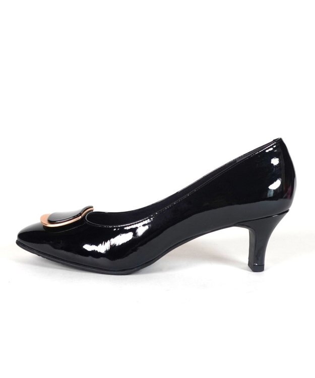 Dominic3 スクエアモチーフ レザーパンプス ブラック