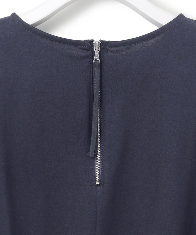 J.PRESS YORK STREET 【WOMEN】【SMOOTH JERSEY】ツイストスリーブ プルオーバー ネイビー系