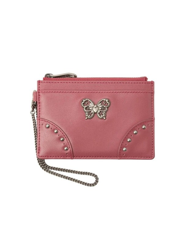 ANNA SUI ナーシャ ファスナー付パスケース ピンク