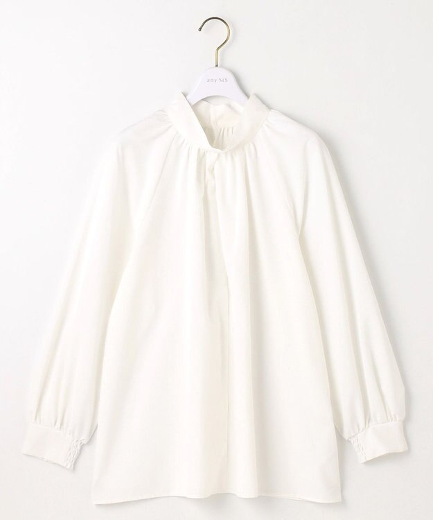 ANY SIS 【優木まおみさんコラボ】秒映えセレモニー ブラウス × ジャンパースカート オフ×ネイビー