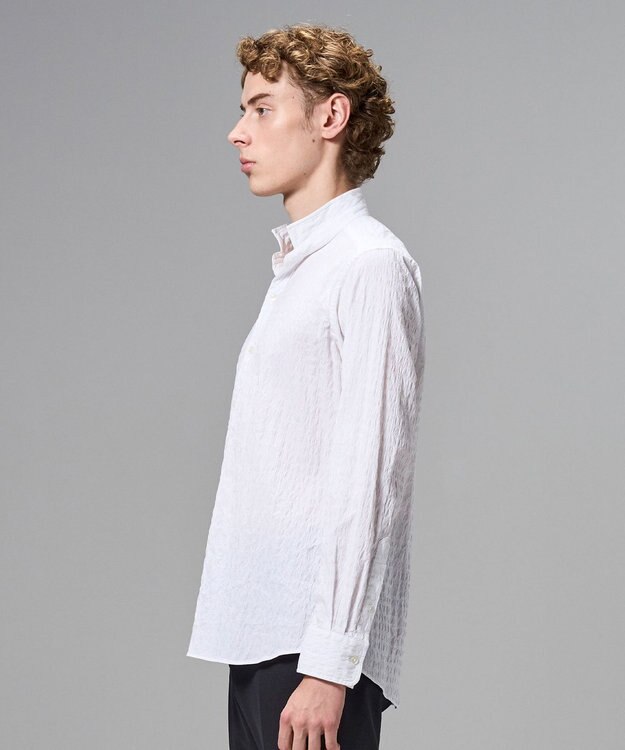 JOSEPH HOMME 新柄【オリジナル素材】ラティスジャガードストレッチ　ウィングカラーシャツ ホワイト系