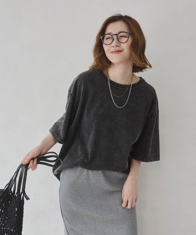 WEGO 【ユニセックス着用ITEM/SMLサイズ展開】コットンクルーネックT（SS） ブラックその他