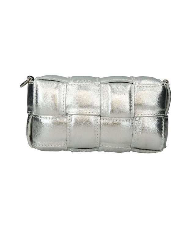 INTER-CHAUSSURES 【ANDREA CARDONE】イントレチャートレザーショルダーバッグ シルバー