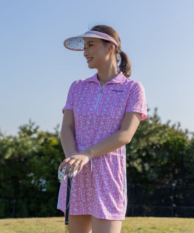 FILA GOLF／marie claire 【marie claire SPORT】花柄UVクリップサンバイザー ピンク