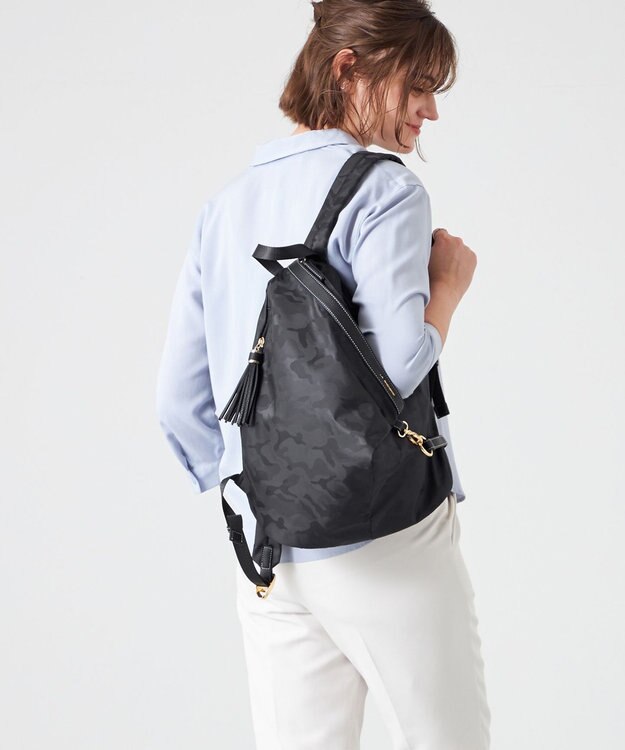 LA BAGAGERIE ジャカードスマートリュックサック ブラック