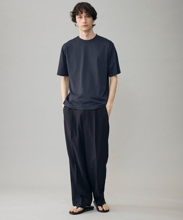 UNFILO MENS ウーリーノ 2タックスラックス ネイビー