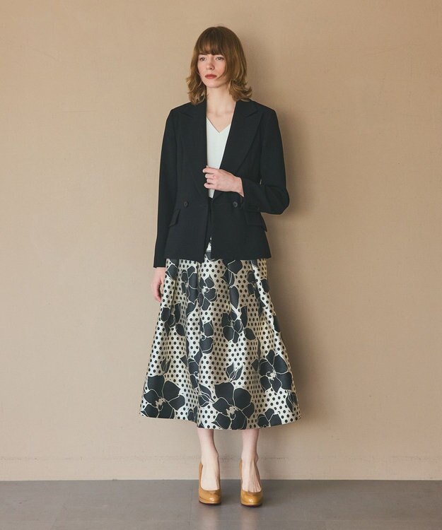 GRACE CONTINENTAL トリアセコンシャスジャケット ブラック