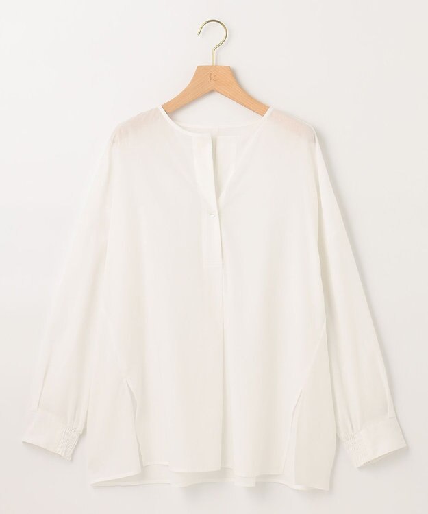 組曲 【洗える】ナチュラルローンスキッパー ブラウス アイボリー系