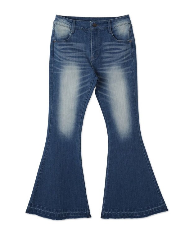 WEGO ローライズスーパーフレアデニムパンツ デニム中濃色