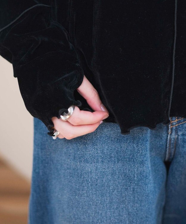 WEGO シアーベロアトップス ブラック