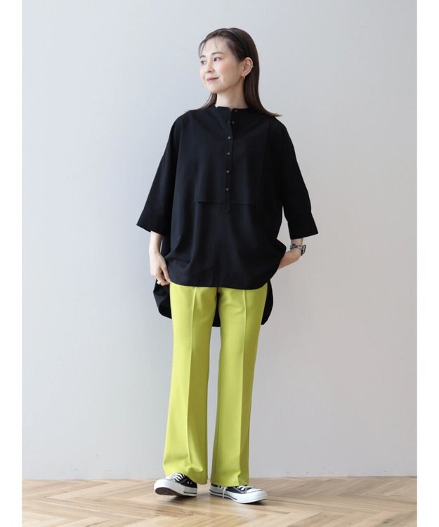 AMERICAN HOLIC 接触冷感バンドカラーチュニック Black