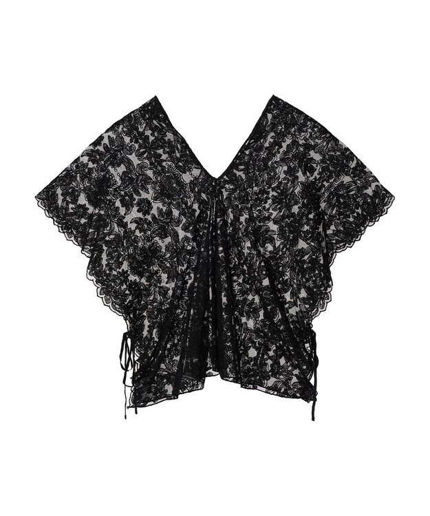 Green Parks ・ＳＵＧＡＲ　ＳＰＯＯＮ　２ｗａｙ刺繍レースベスト Black