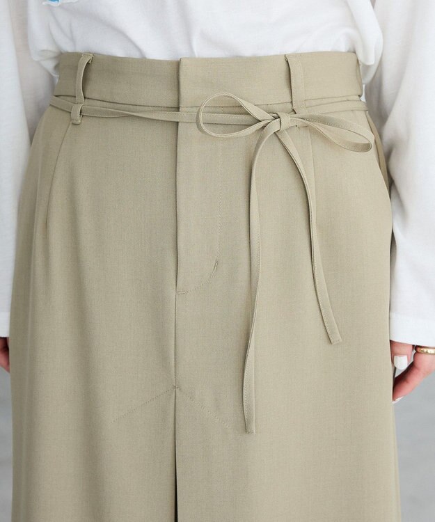 CRAFT STANDARD BOUTIQUE フロントタックロングスカート Light Khaki
