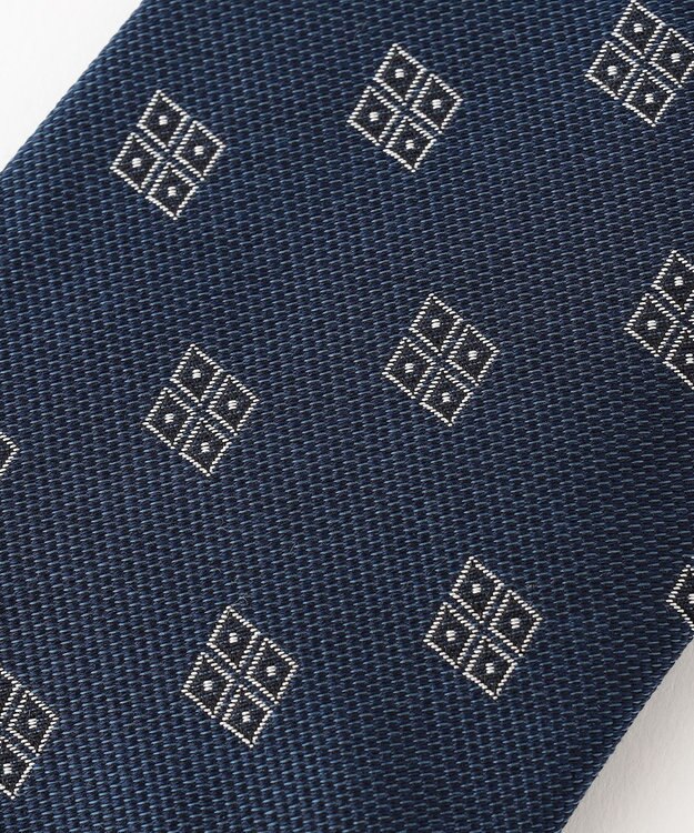 J.PRESS MEN 【J.PRESS SPUN SILK COLLECTION】小紋柄ネクタイ ネイビー系7