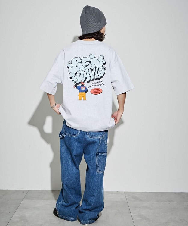 WEGO 【ユニセックス着用ITEM/綿100％/SMLサイズ】別注ベンデイビスプランプロゴT オートミール