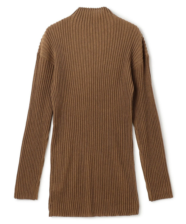 uncrave シアーストライプニット タートルトップス キャメル