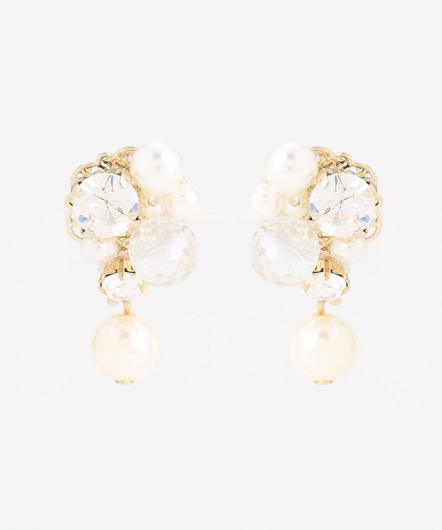 ANY SIS ドロップパール調ジュエル イヤリング キスカ