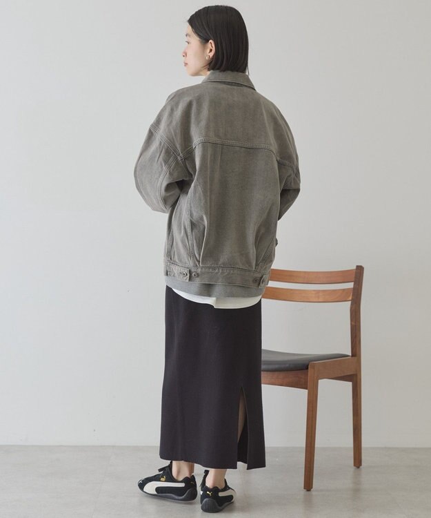 AMERICAN HOLIC ロング丈デニムジャケット Gray