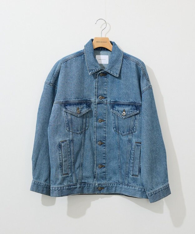 AMERICAN HOLIC ロング丈デニムジャケット Light Indigo
