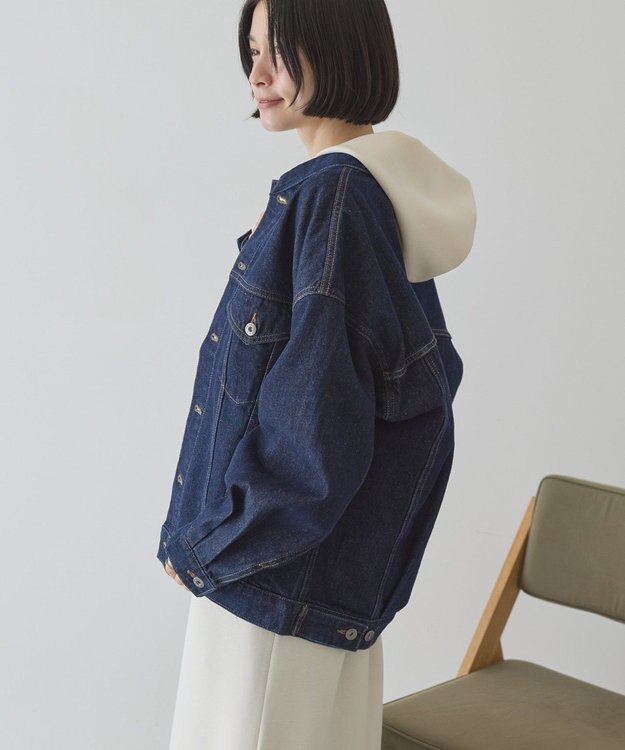 AMERICAN HOLIC ロング丈デニムジャケット One Wash