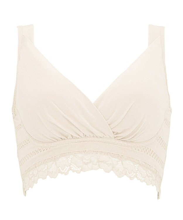 BRADELIS New York 【BRADELIS Me / ノンワイヤーブラジャー】オールインワンブラ ナイトブラ 補正 下着 24時間ラクに着用 綿混 しっかりフィット ブラデリス ME122105 エクリュ