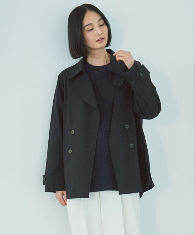 UNFILO ラメリンクス ラウンドテールニット ネイビー