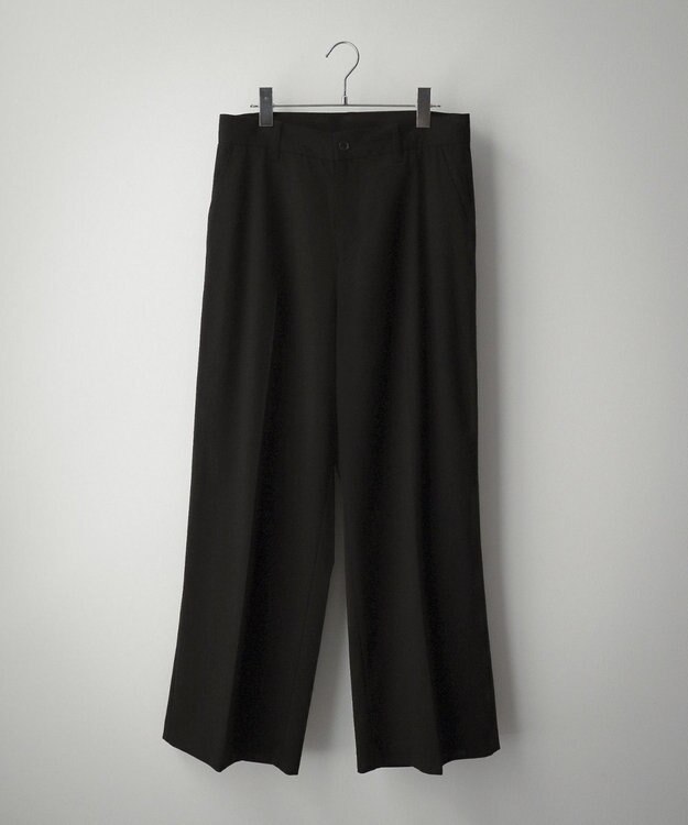 WEGO 【セットアップ対応】ワイドストレートスラックス ブラック