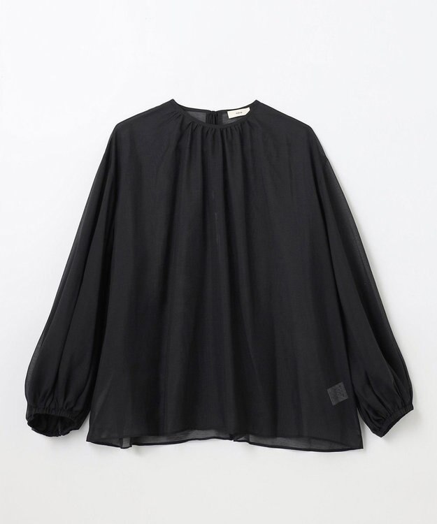 NAVE 【Nave】ブライトシアーボイル ギャザーブラウス ブラック系