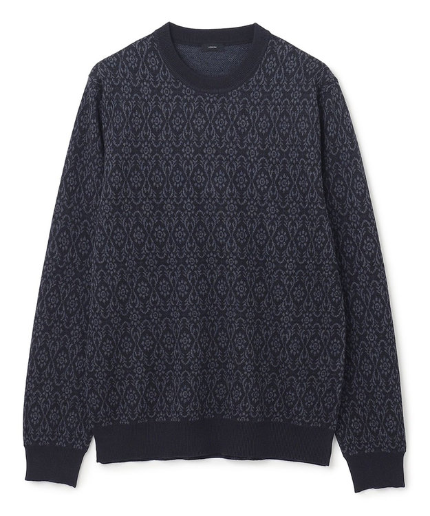 JOSEPH HOMME オーナメントジャガード　ニット ネイビー系5