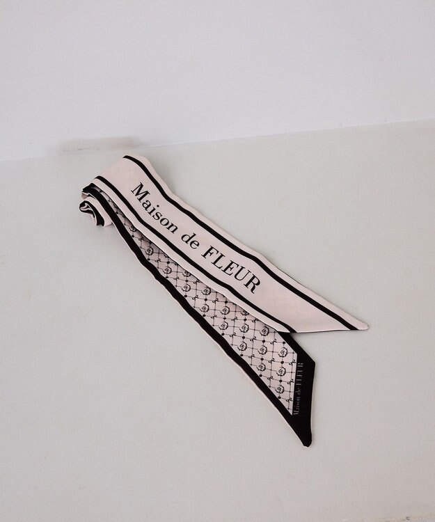 Maison de FLEUR モノグラム柄スカーフ Pink