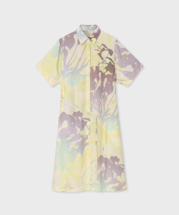 Paul Smith 【洗える】Sun Shadow シャツワンピース ライトイエロー