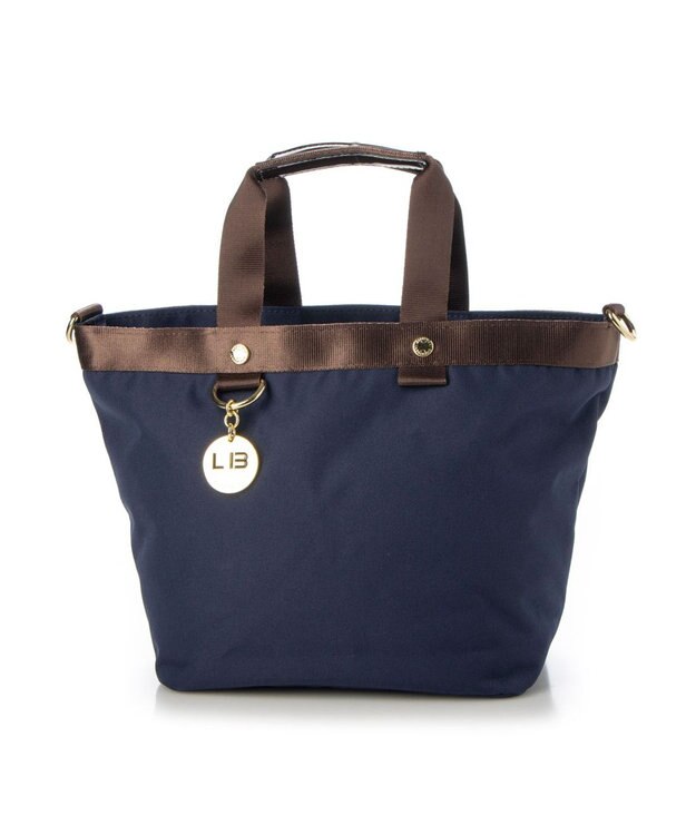 LA BAGAGERIE チャーム付き　2WAYトート ネイビー