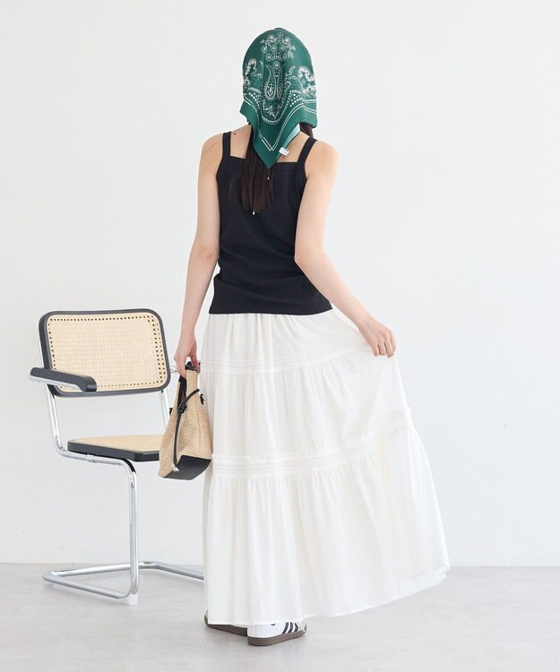 earth music&ecology ヘンリーネックキャミソール Black