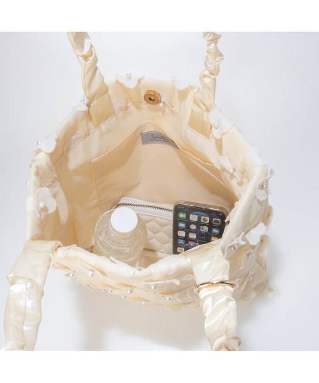 UNBILLION カシュカシュ cachecache / 3Dフラワー刺繍トート LBE