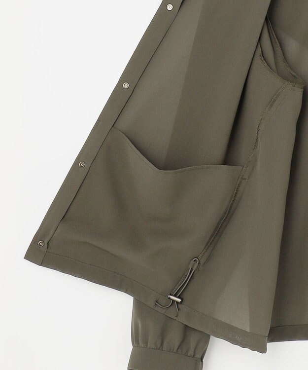 J.PRESS LADIES S RELAXION Sheer ボイル フーデッド ジャケット カーキ系