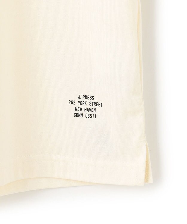 J.PRESS MEN シルケット天竺ヘンリーネック Tシャツ アイボリー系