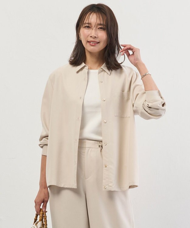 J.PRESS LADIES Springピーチ ブラウス サンドベージュ系