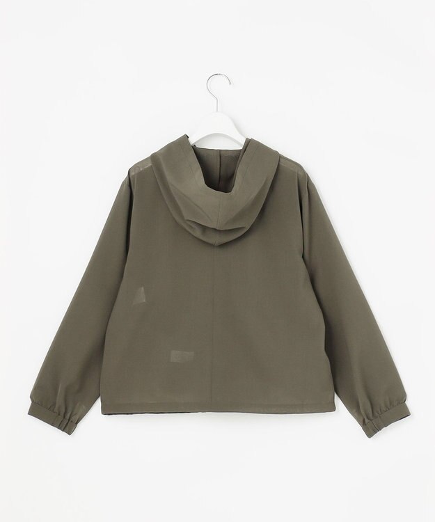 J.PRESS LADIES S RELAXION Sheer ボイル フーデッド ジャケット カーキ系