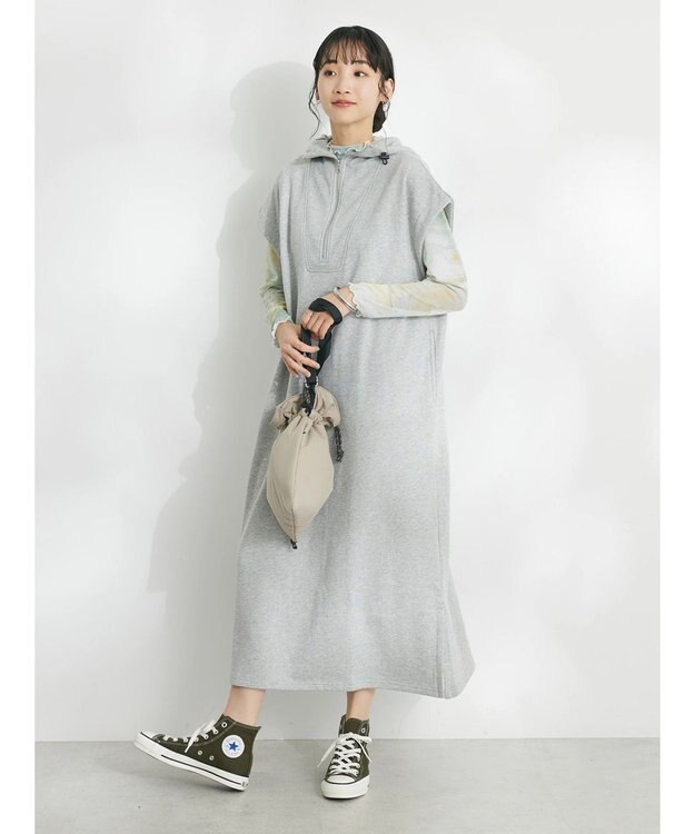 CRAFT STANDARD BOUTIQUE プリント柄スタンドネックプルオーバー Green