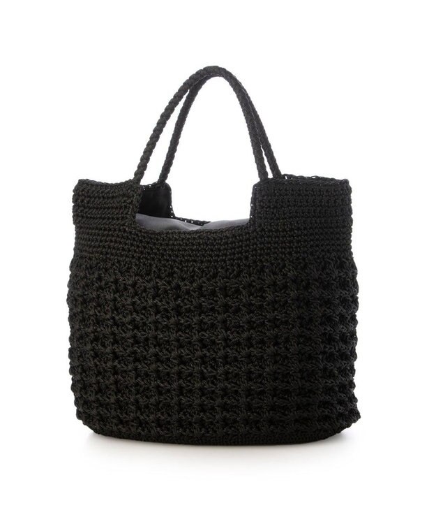 UNBILLION カシュカシュ cachecache / 柄編みベーシックトート ブラック