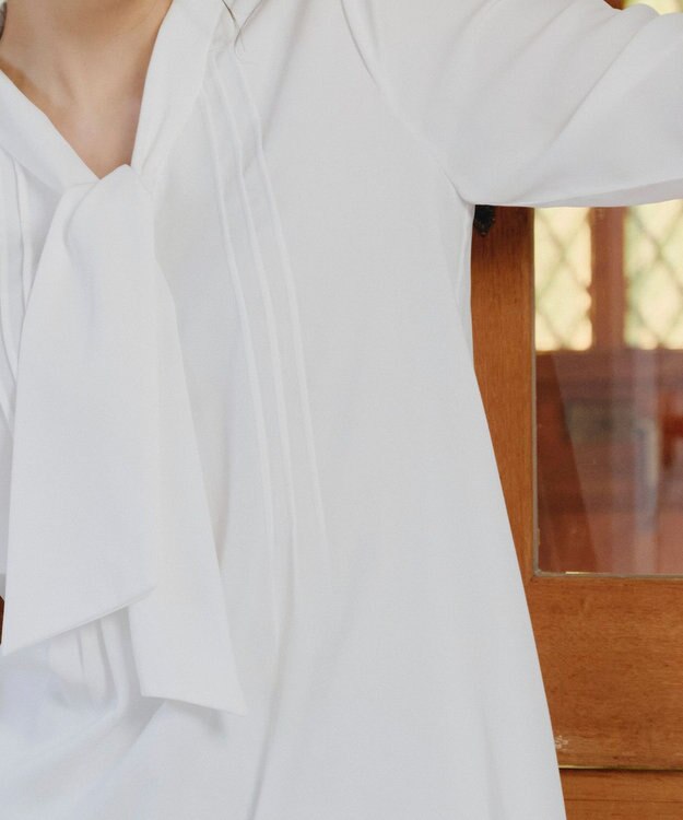 Tiaclasse 【洗える】ボウタイチュニック オフホワイト