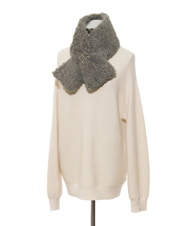 MOONBAT FURULA プードルファーマフラー グレー