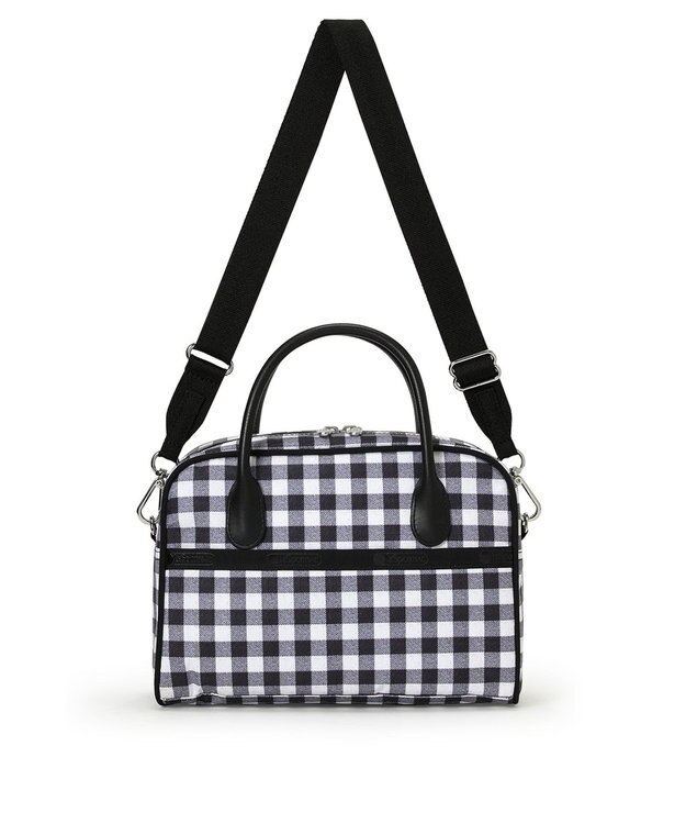 LeSportsac SQUARE TH CROSSBODY/アップタウンギンガム/ブラック アップタウンギンガム/ブラック