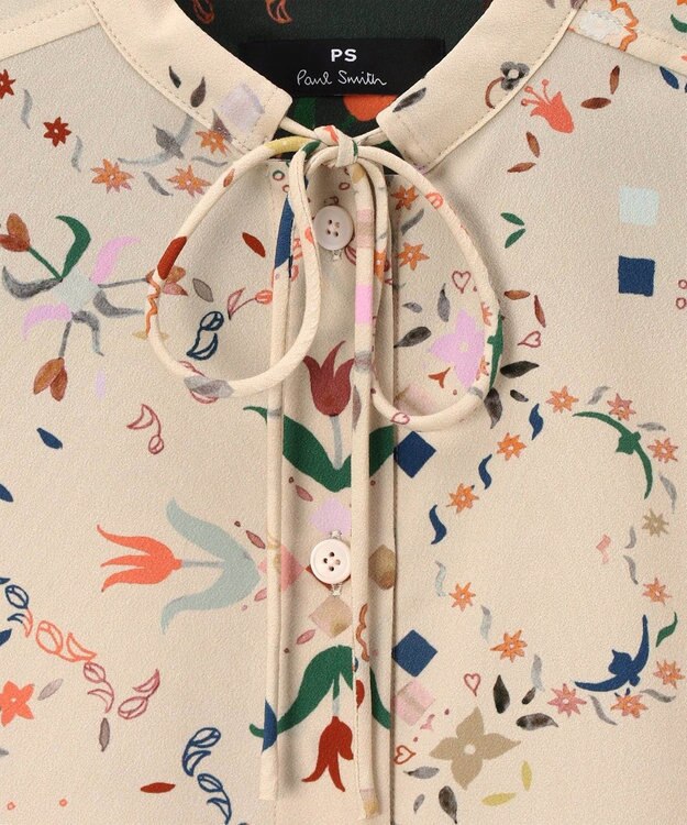Paul Smith Keepsakeプリント ブラウス ライトベージュ