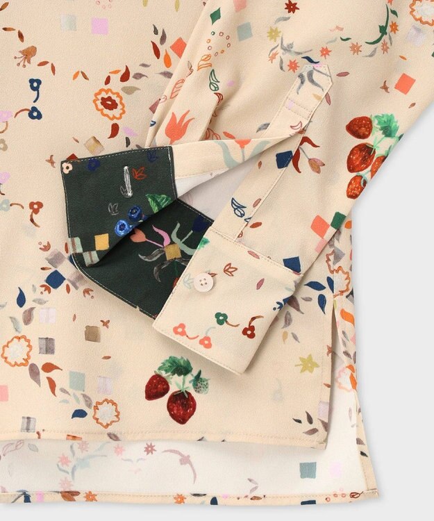 Paul Smith Keepsakeプリント ブラウス ライトベージュ