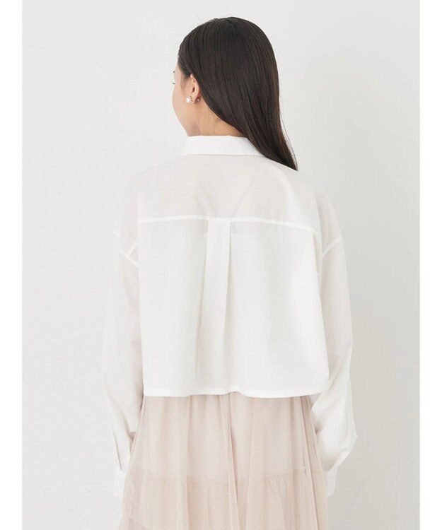 earth music&ecology ドロストヘムショートシャツ Off White