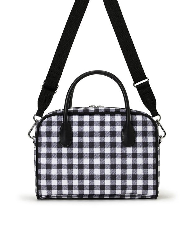 LeSportsac SQUARE TH CROSSBODY/アップタウンギンガム/ブラック アップタウンギンガム/ブラック