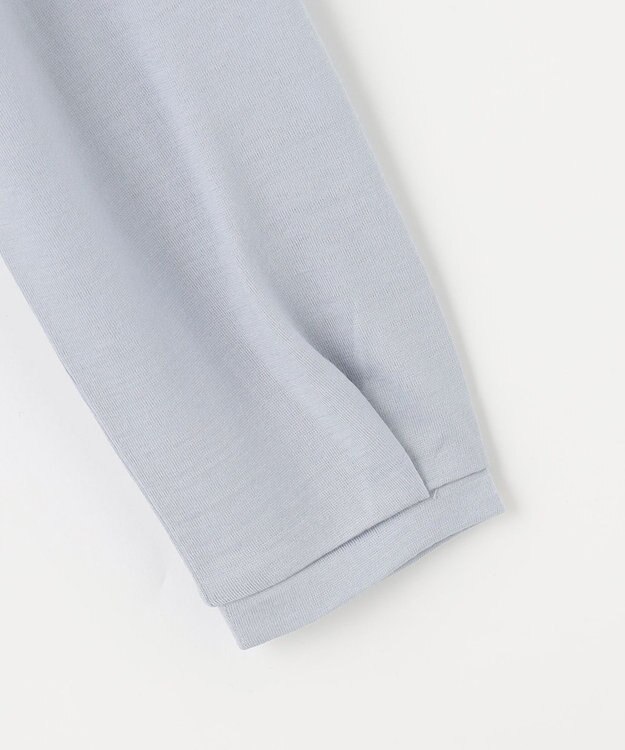 J.PRESS LADIES ウォッシャブルウールジャージー ボウタイ カットソー サックスブルー系