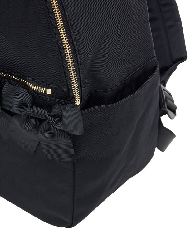 Maison de FLEUR 撥水加工フロントリボンリュック Black